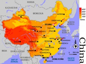China City Elevation Map Global Sherpa