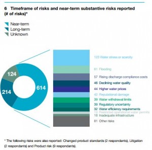 cdp global water report chart top water risks - Global Sherpa